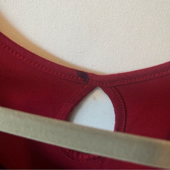 NorthStyle midi shirt dress 3X Red Keyhole 3/4 sleeves womens Pleated Side slit - Picture 5 of 8